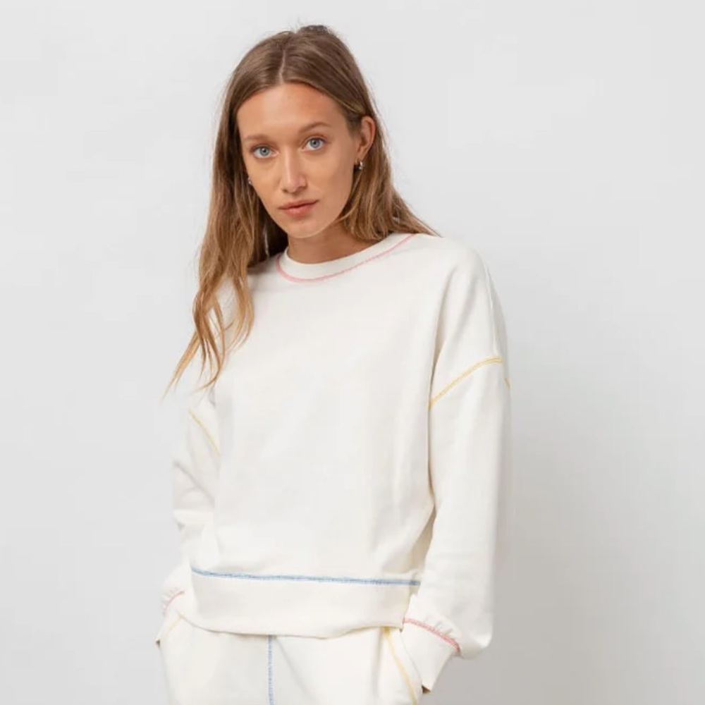 Rails Alice Cream Rainbow Stitch Crewneck - image 1